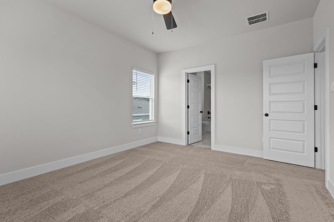 A room with white doors.