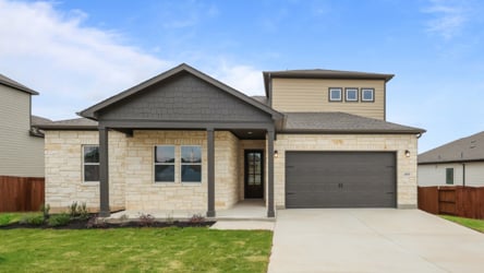 A house with a garage.