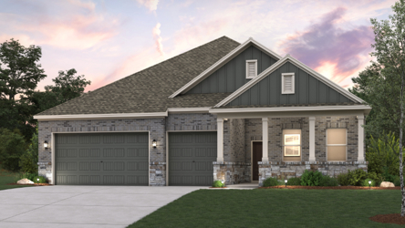 A house with a garage.