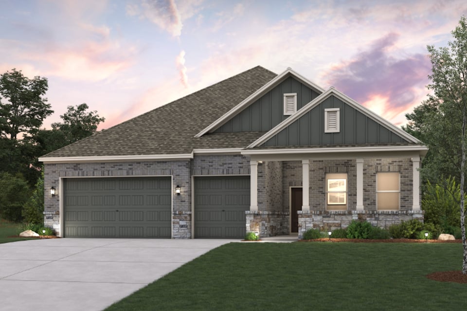 A house with a garage.
