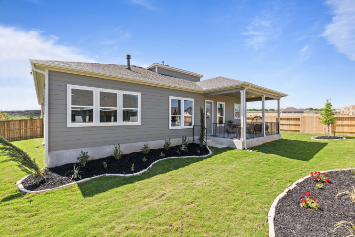 A house with a large yard.