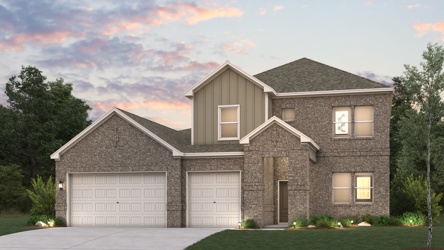 A house with garages and a driveway.