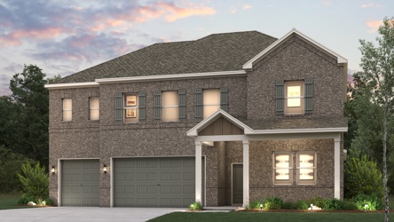 A house with a garage.