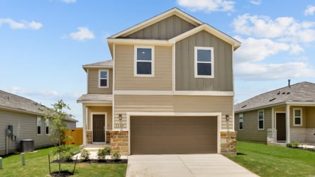 A house with a garage.