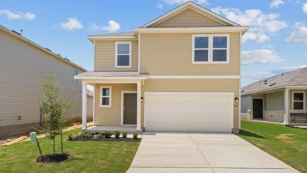 A house with a garage.