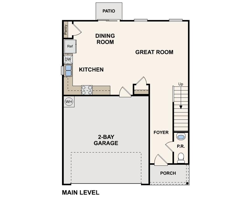 First Floor Auburn Floorplan at Mesa Vista