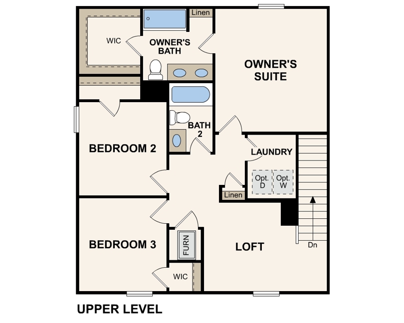 Second Floor Auburn Floorplan at Mesa Vista