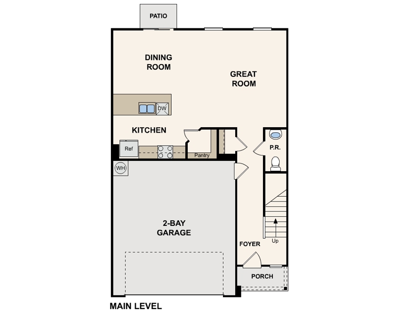 Berkshire Floorplan  First floor in Mesa Vista 