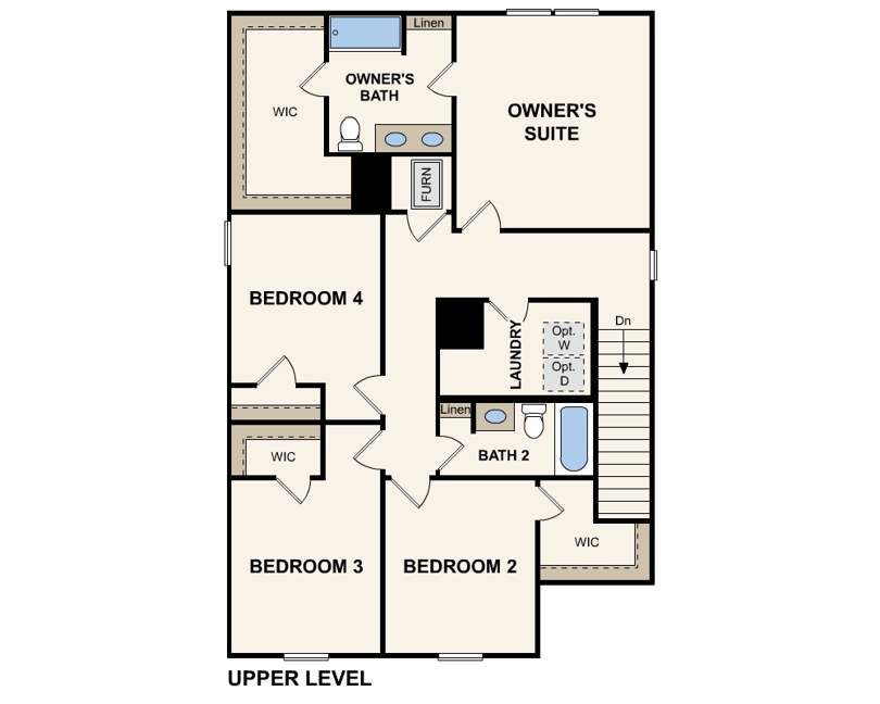 Berkshire Floorplan  Second floor in Mesa Vista 