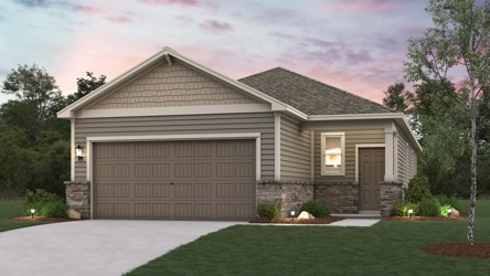 A house with a driveway.