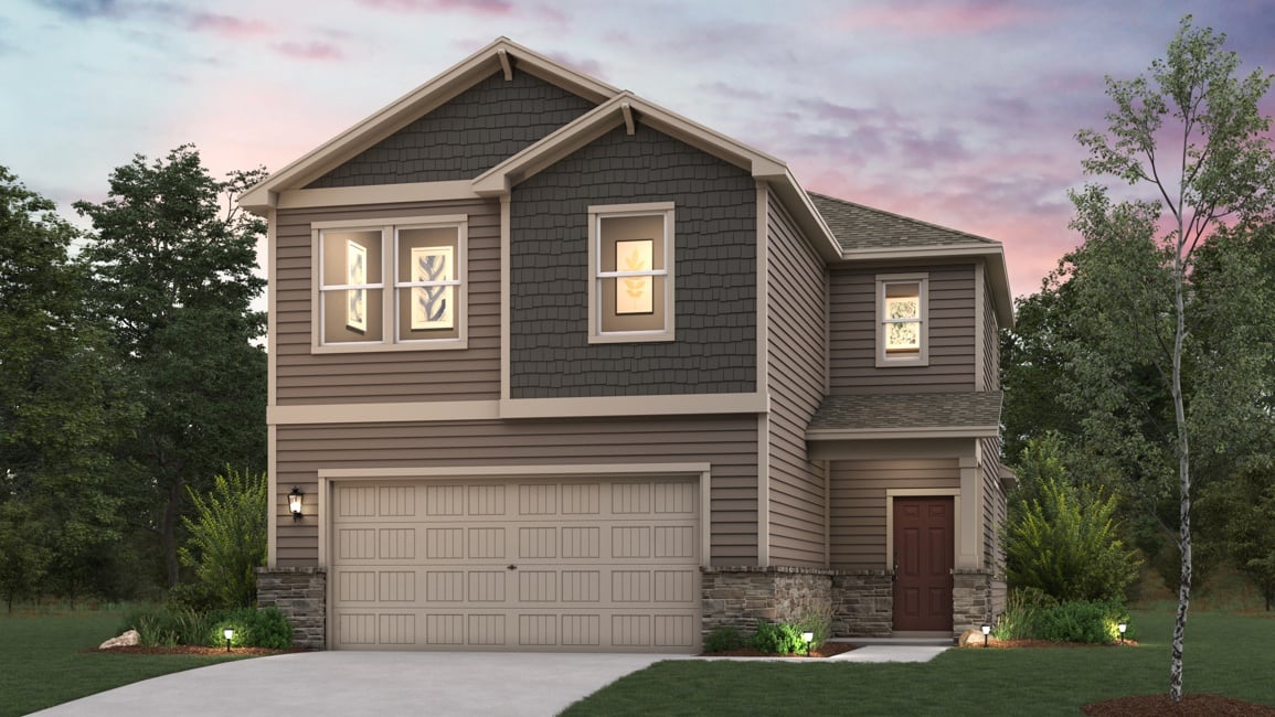 A house with a garage.