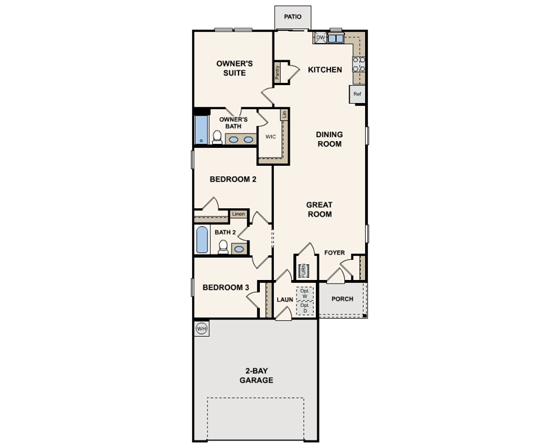 Berkshire Floorplan First floor in Mesa Vista 