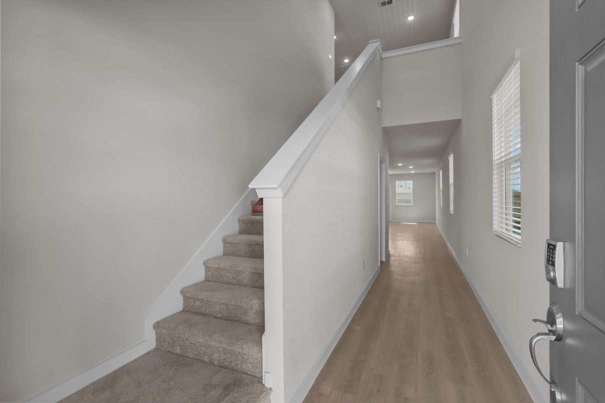 A staircase in a house.