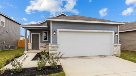 A house with a garage.