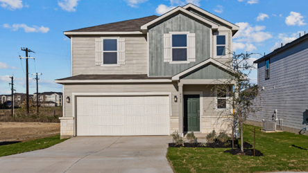 A house with a garage.