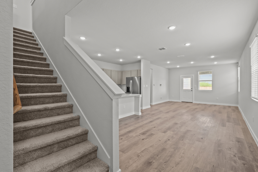 A staircase in a house.