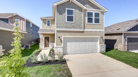 A house with a garage.