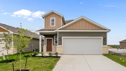 A house with a garage.