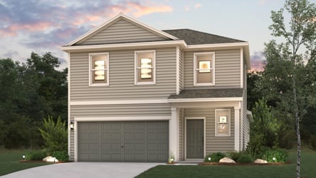 A house with a garage.