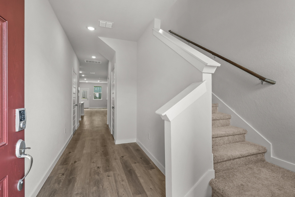 A staircase in a house.