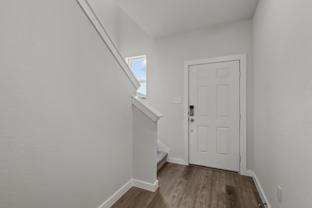 A room with white walls.