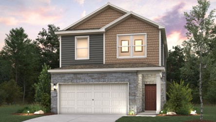 A house with a garage.