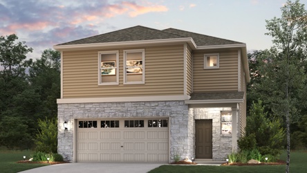 A house with a garage.