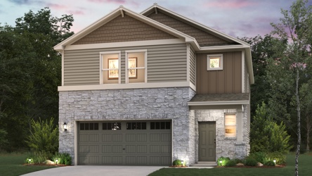 A house with a garage.