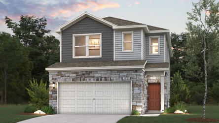 A house with a garage.