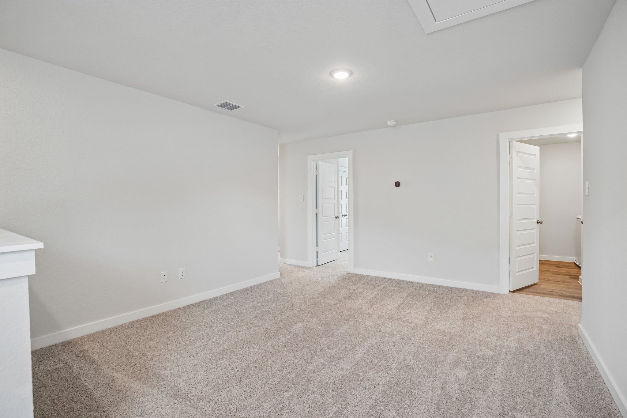 A room with white walls.