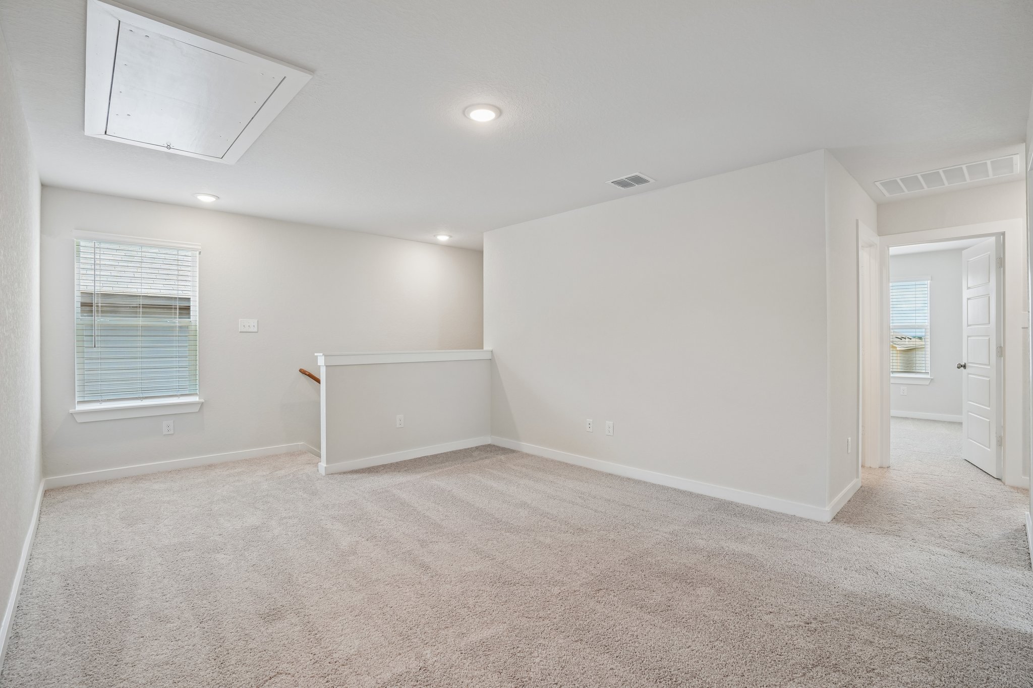 A room with white walls.