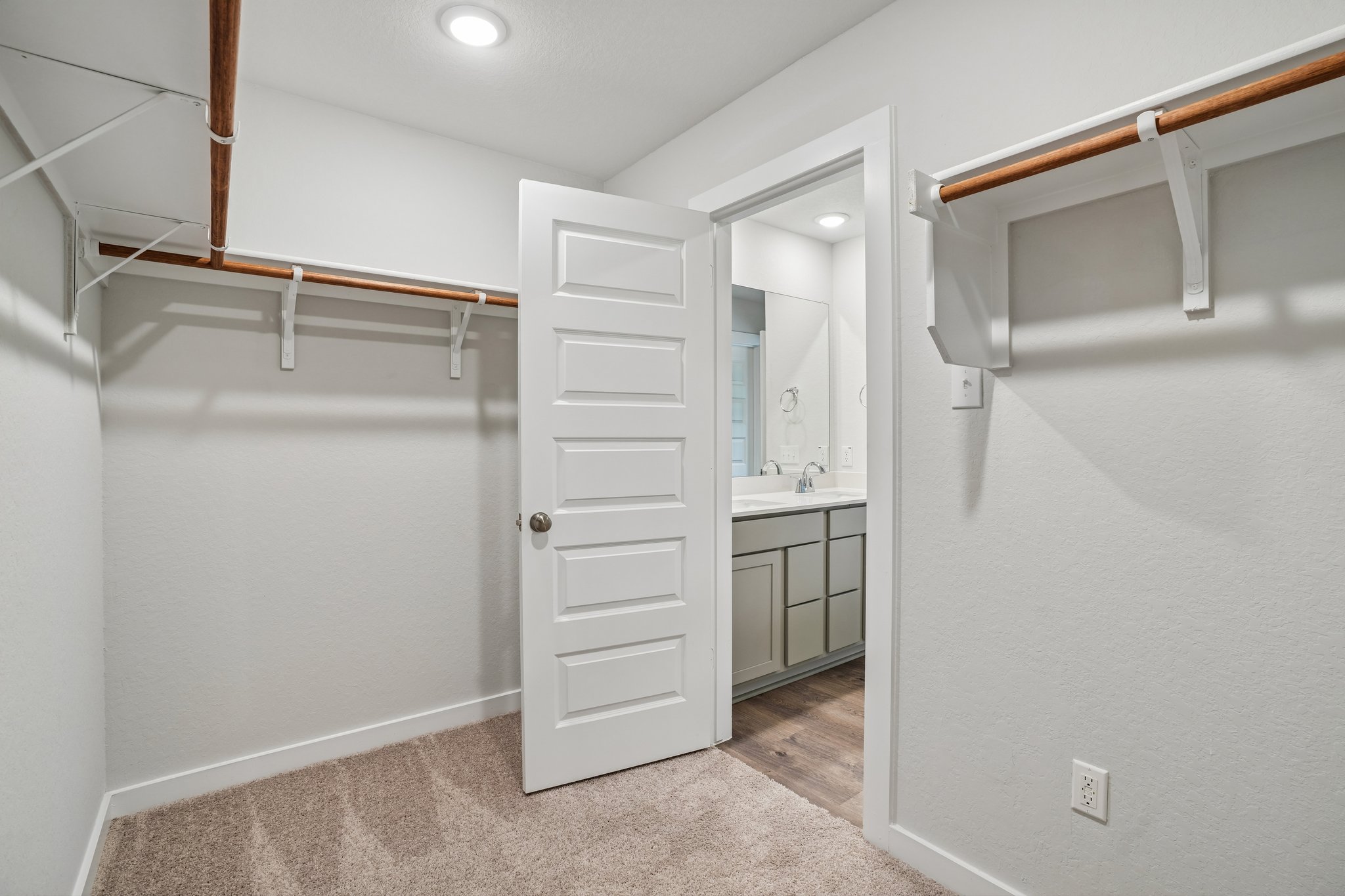 A white room with a white wall.