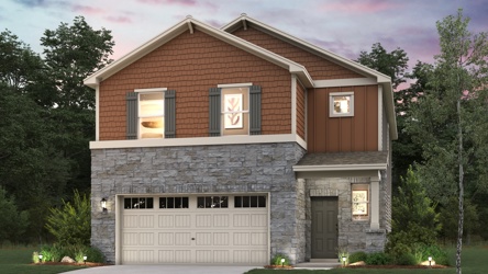 A house with a garage.