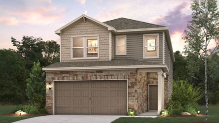 A house with a garage.
