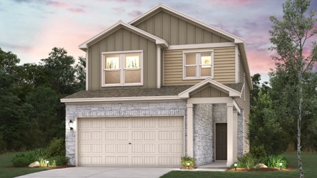 A house with a garage.