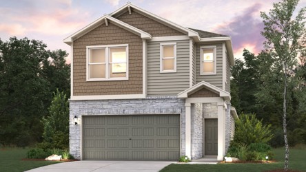 A house with a garage.
