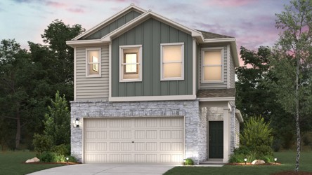 A house with a garage.