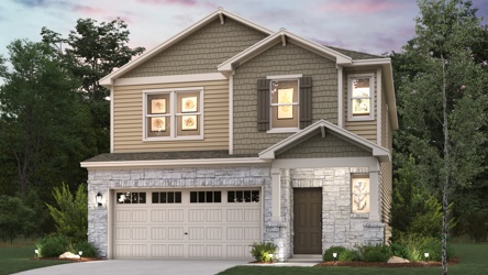 A house with a garage.