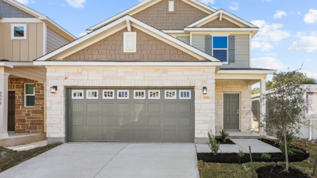 A house with a garage.
