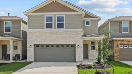 A house with a garage.