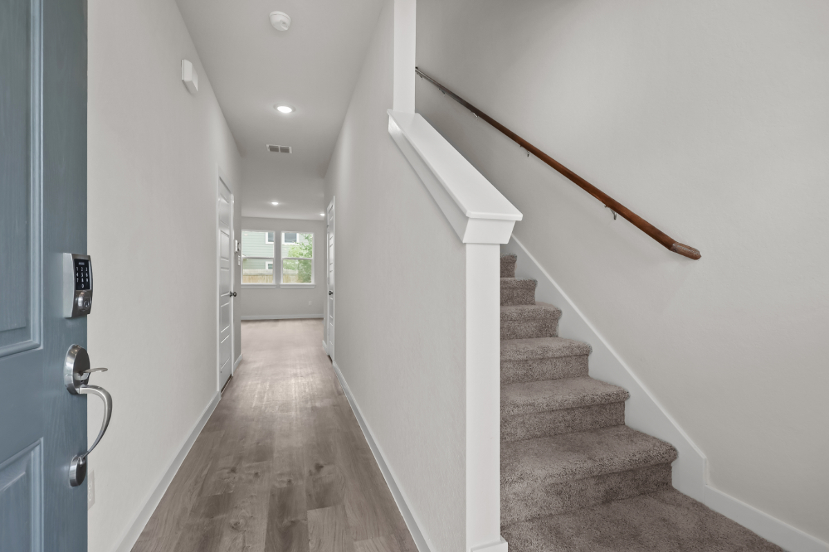 A staircase in a house.