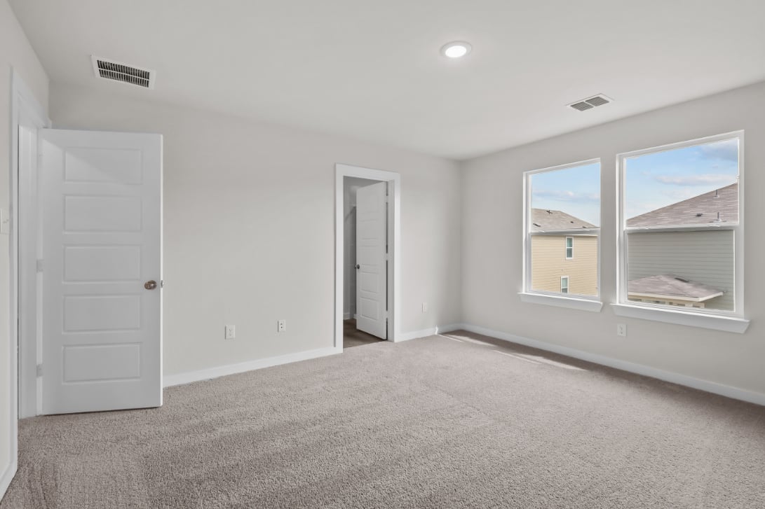 A room with white doors.