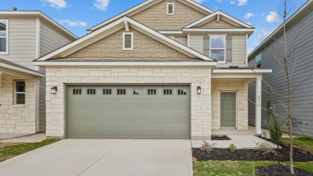 A house with a garage.