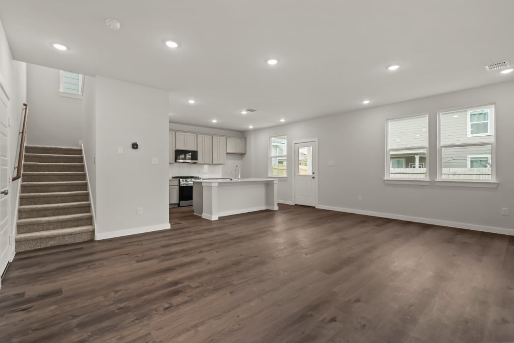 A large empty kitchen.