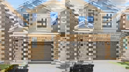 A house with a garage.