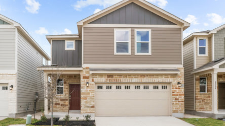 A house with a garage.