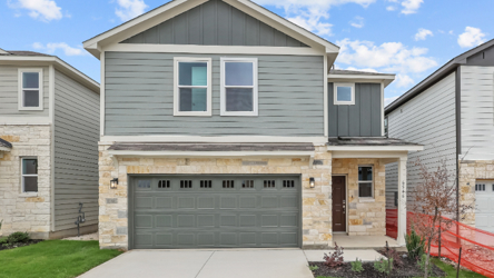 A house with a garage.