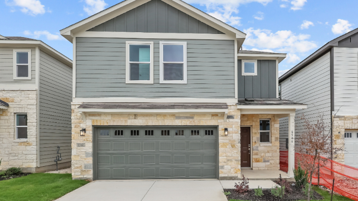 A house with a garage.