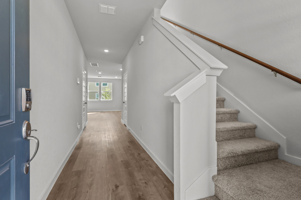 A staircase in a house.