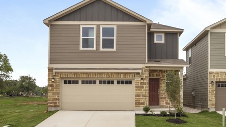 A house with a garage.